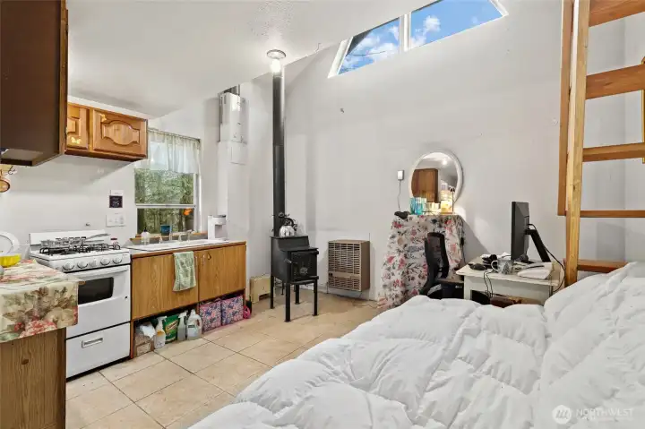 Vaulted ceilings bring in natural light