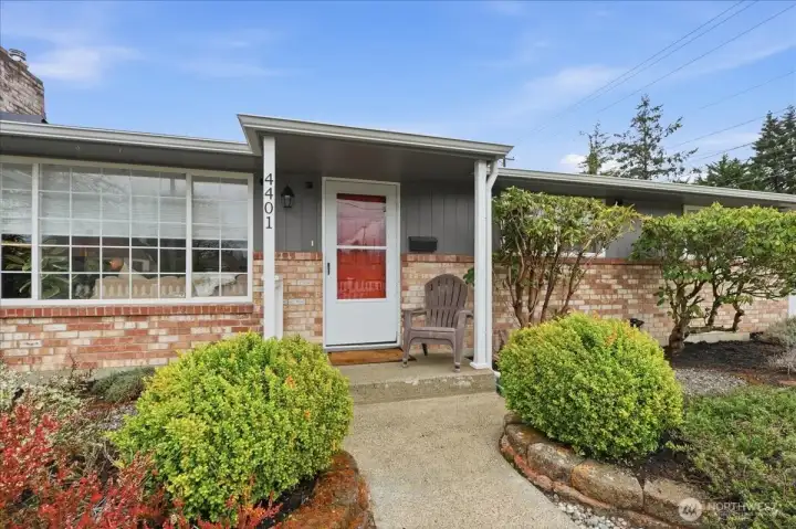 Inviting covered front porch.