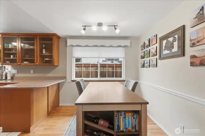 Eat-in kitchen for your dining experience.