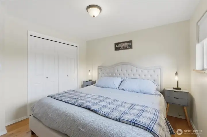 Good size closet space for personal storage.