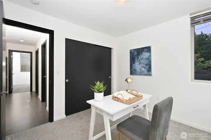 Bedroom #2 is on the same floor and really makes the ideal home office.