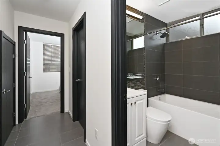 Full bath is in between these 2 bedrooms.
