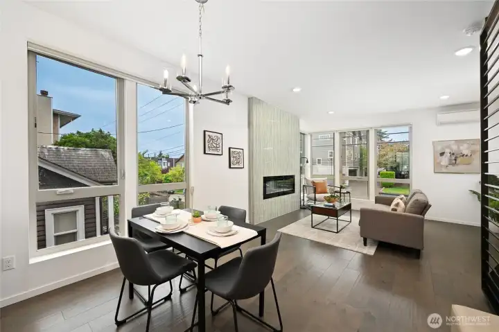 Dedicated dining area.