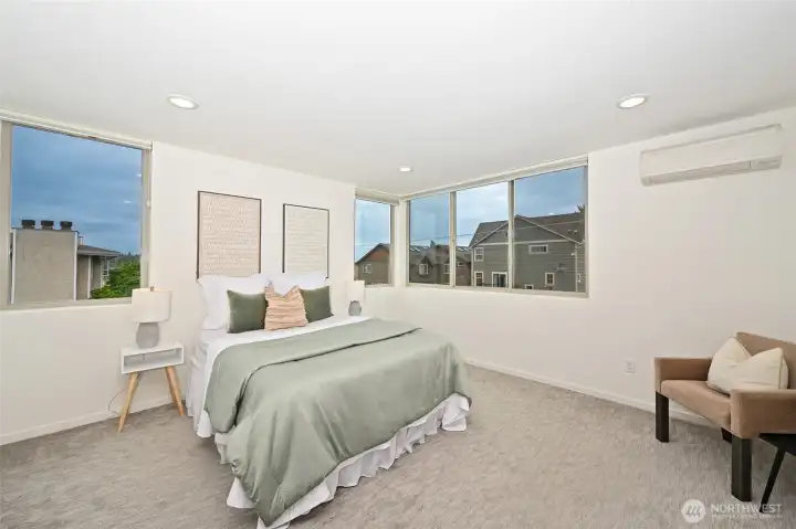 Luxurious Primary Suite is the entire upper 3rd floor with spa-inspired finishes, creating a private retreat to unwind.