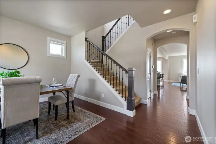 Formal dining room with abundant windows and natural light