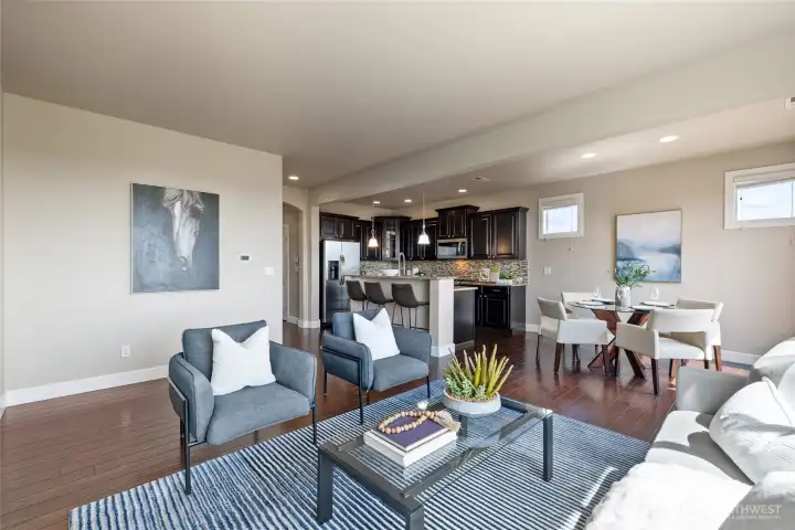 Spacious living area designed for gathering and entertaining