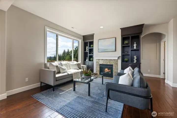 Spacious living area designed for gathering and entertaining