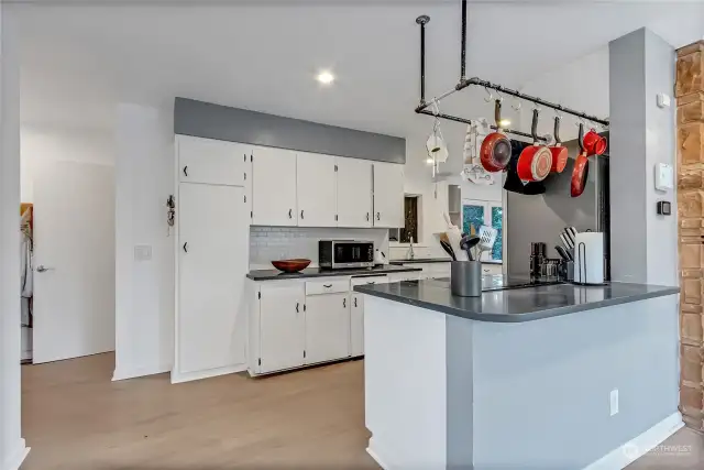 Kitchen area opens to Living Room