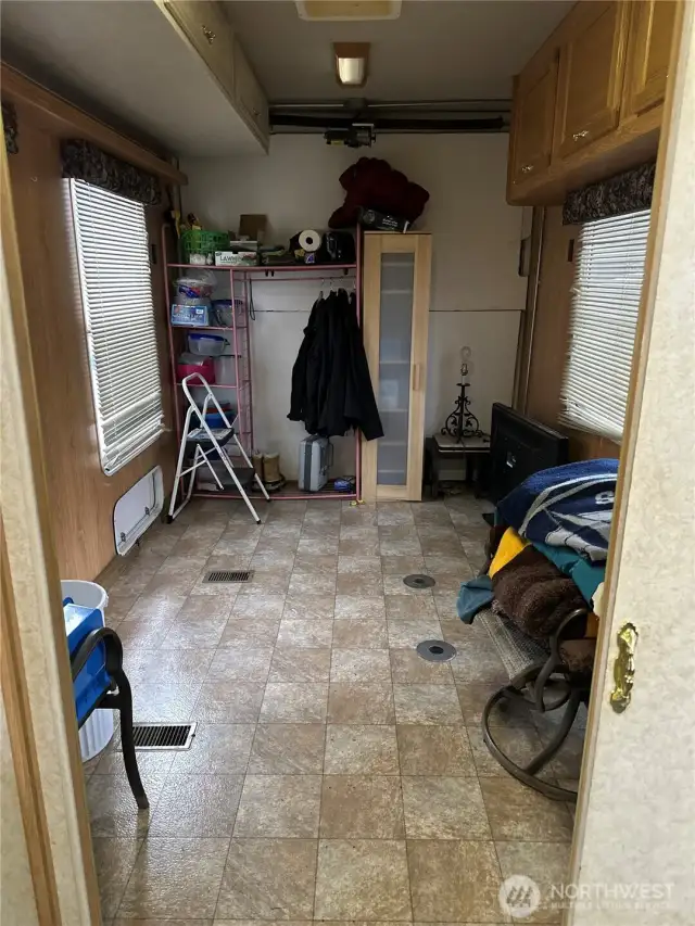 Back of the trailer storage/toy hauler.