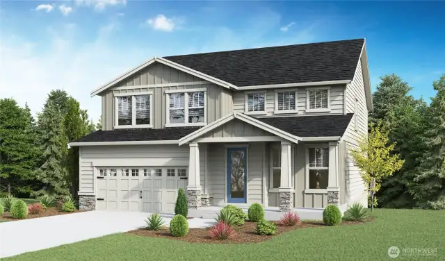 Photo rendering is representational. Actual home is under construction and finishes, elevation, and paint colors may vary. See site agent for details.