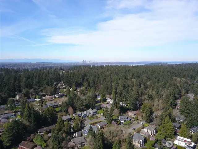 Aerial View Showing Proximity to Seattle