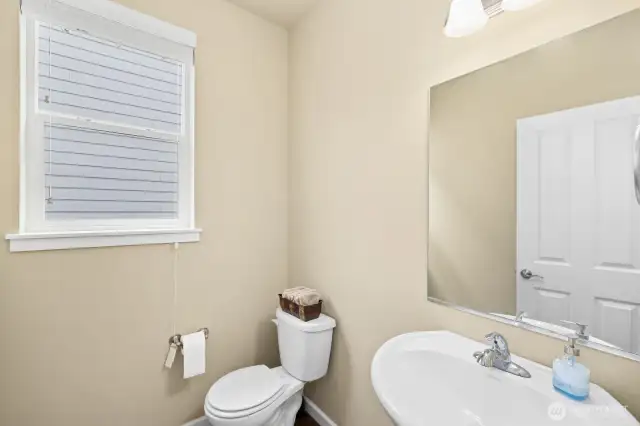 Main floor half bathroom.