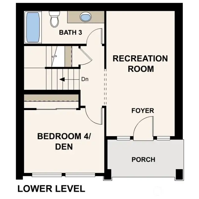 GRIFFIN Plan - Lower Floor - Marketing Rendering