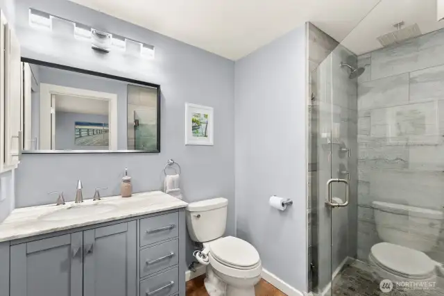Primary ¾ fully updated bathroom