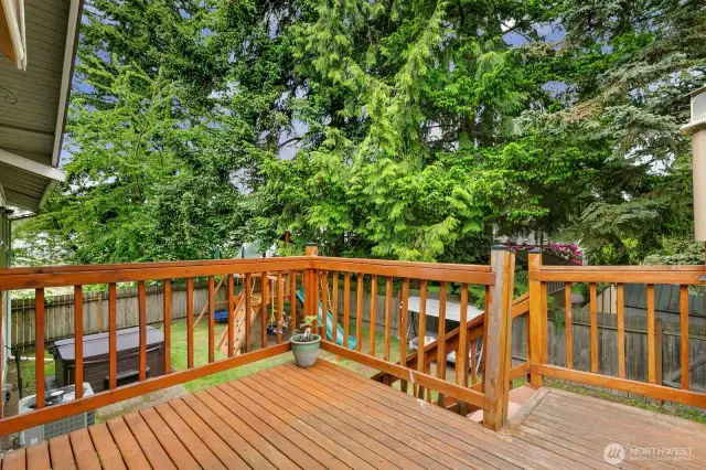 Deck has electric awning