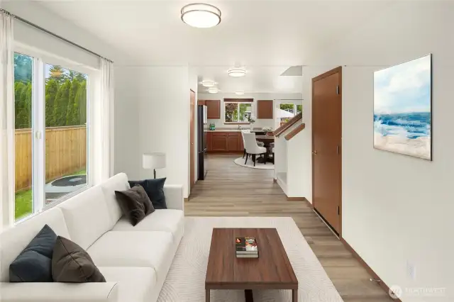 Virtually staged Living Room or Dining Room - the choice is yours!