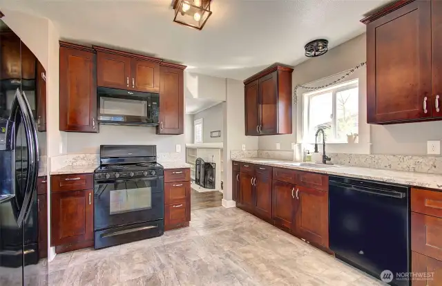 Kitchen iff living room