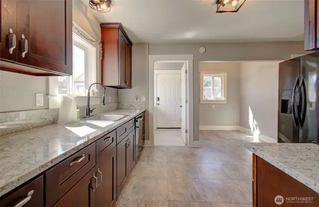 Kitchen with eating area
