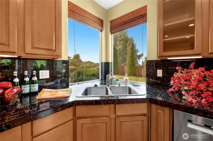 Makes clean up enjoyable gazing out your window to the beautiful backyard and scenery.