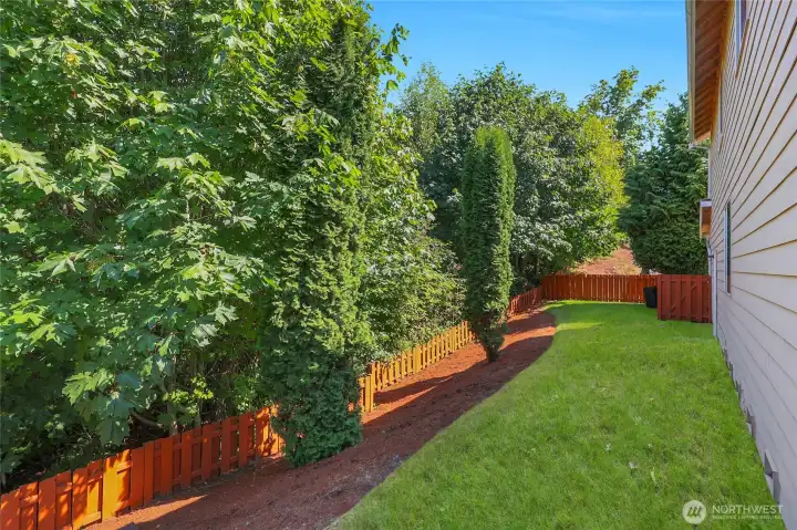 Lots of privacy all around. Beautiful and serene.