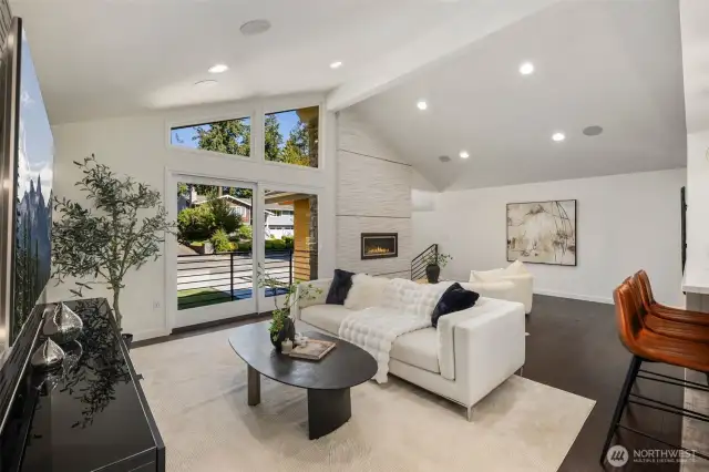 Smart climate control powered by a Nest thermostat, with a central gas furnace and A/C providing efficient, even heating and cooling throughout the upper level.