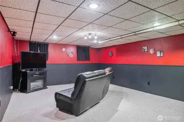 Family room is great for movie nights
