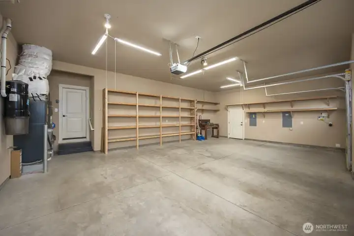 Convenient shelving and added LED light fixtures.