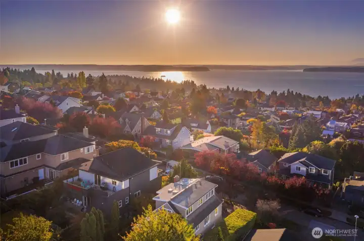 38th Ave SW enjoys wireless views and sunsets are spectacular all year!   This photo was taken in spring 2021.