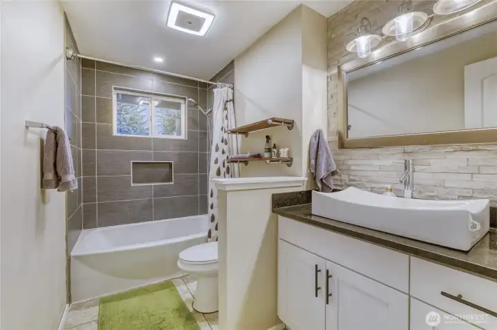 Remodeled main bath.