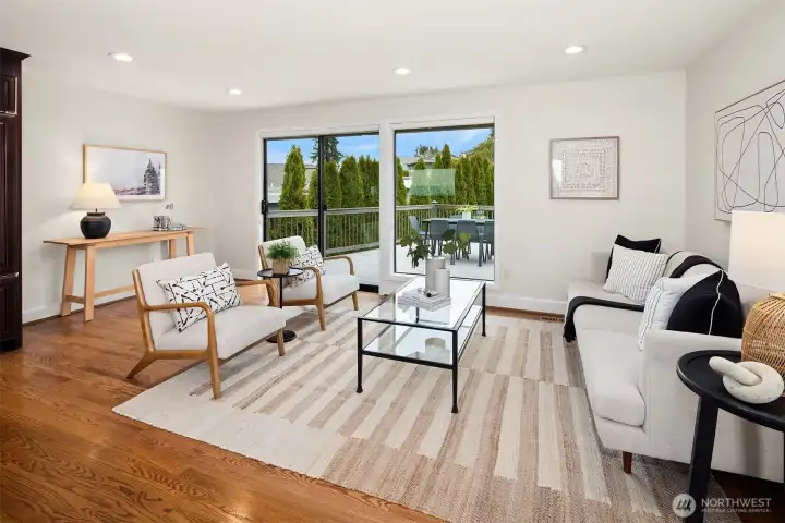 Gathering space off the kitchen