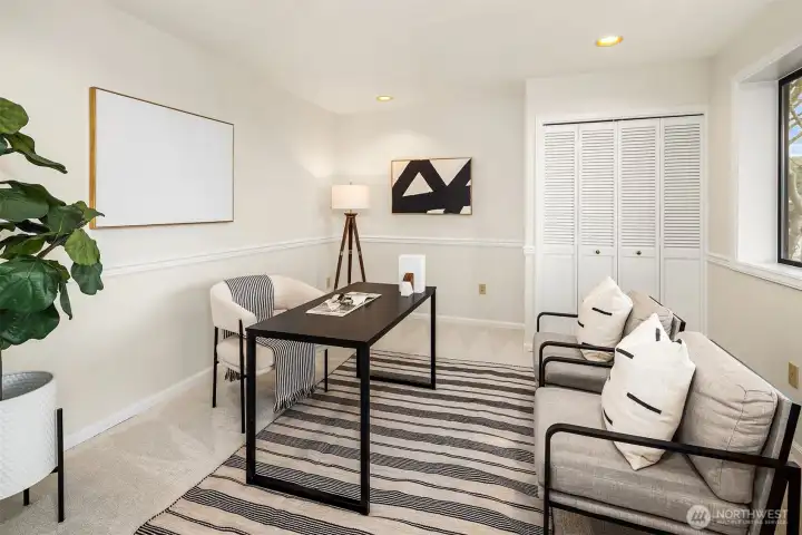 Second of two lower level bedrooms