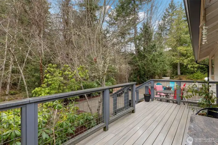 Entertain a crowd or find solace on the large Trex deck, while you watch deer nibble in the woods.