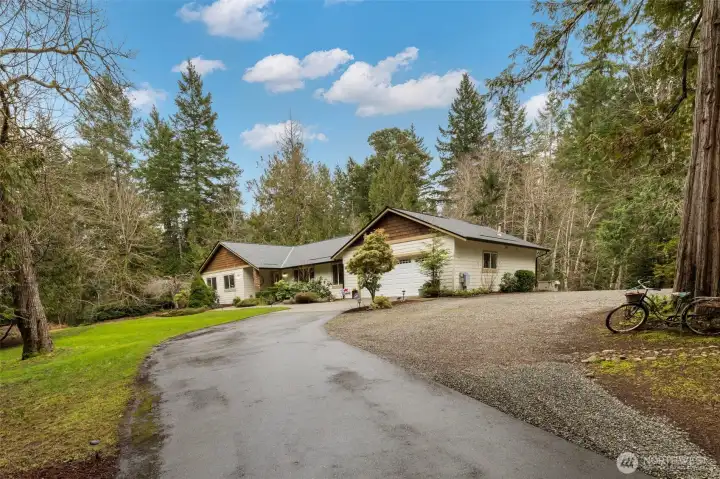 New roof, cement siding and quality construction ensure worry free living.