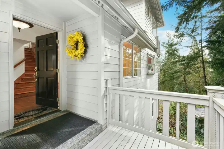 Your covered entry is a comfortable entrance to your beautiful home.