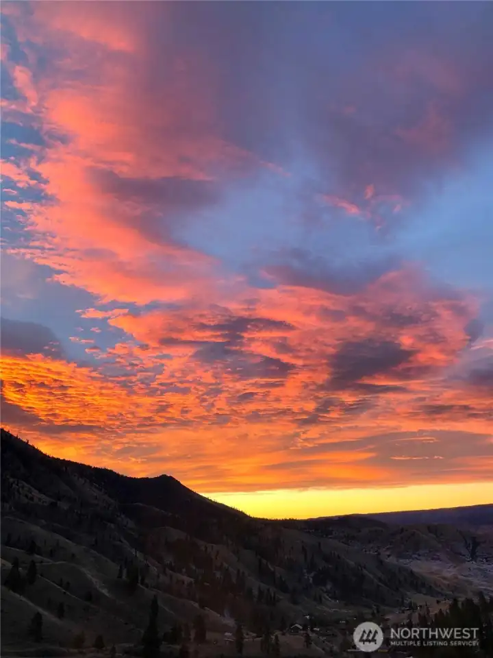 Sunsets on the hillside