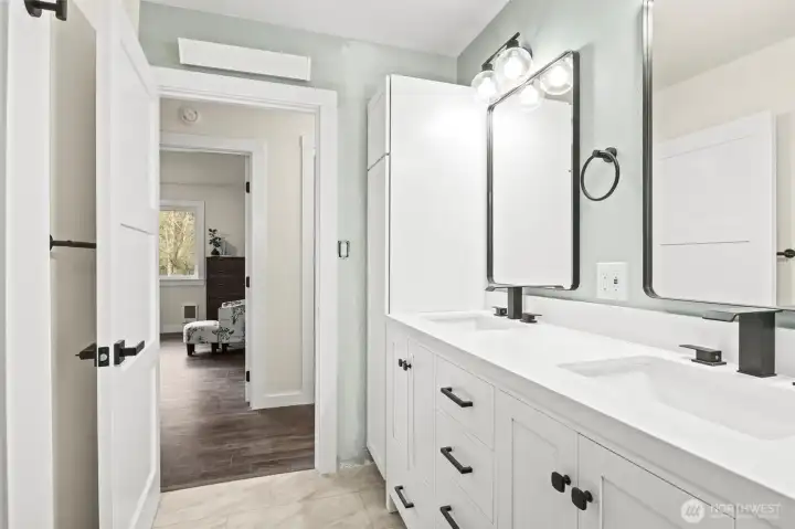 Another angle of the bathroom - touch up paint will be completed this week.