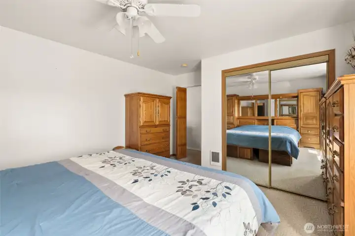 main bedroom first level with bay view