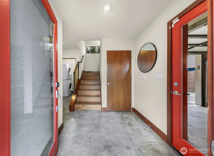 Inviting entrance with quality finishes Inviting entrance with quality finishes