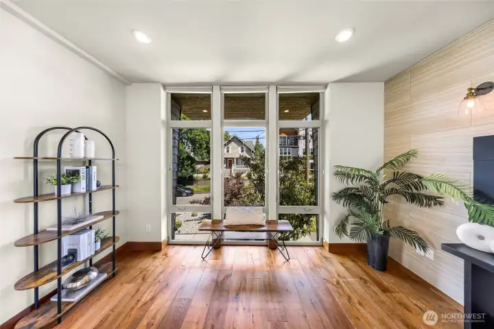Floor to ceiling windows and street facing means light! Floor to ceiling windows and street facing means light!