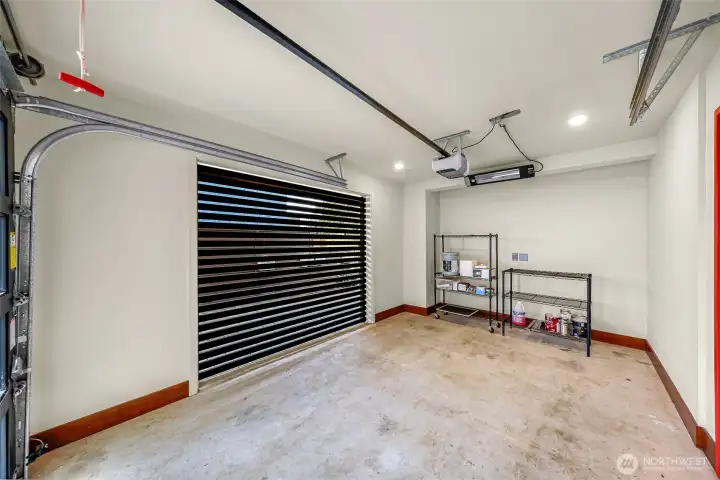 Finished garage with heater Finished garage with heater