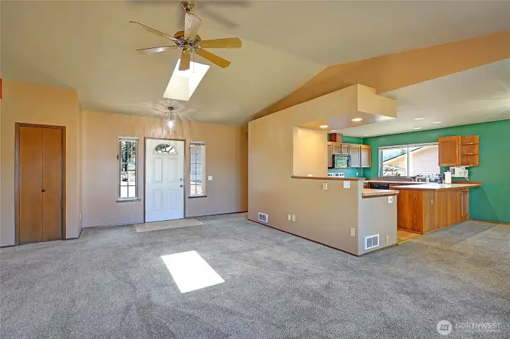 Plenty of room for different furniture arrangement options in the living room.