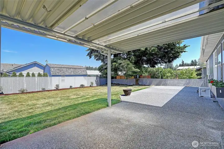 Year round outdoor entertainment under your covered patio.