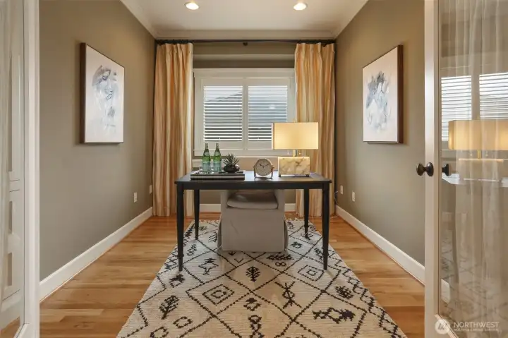 Main floor office keeps you close and connected.