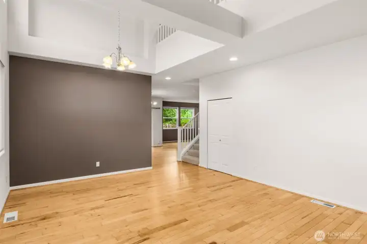 Open-concept flow between living spaces. Open-concept flow between living spaces.