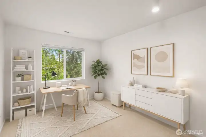 Flex space ideal for a home office or a 4th bedroom. Flex space ideal for a home office or a 4th bedroom.