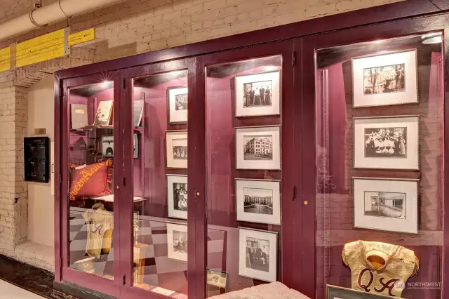 Historical display of Queen Anne High School