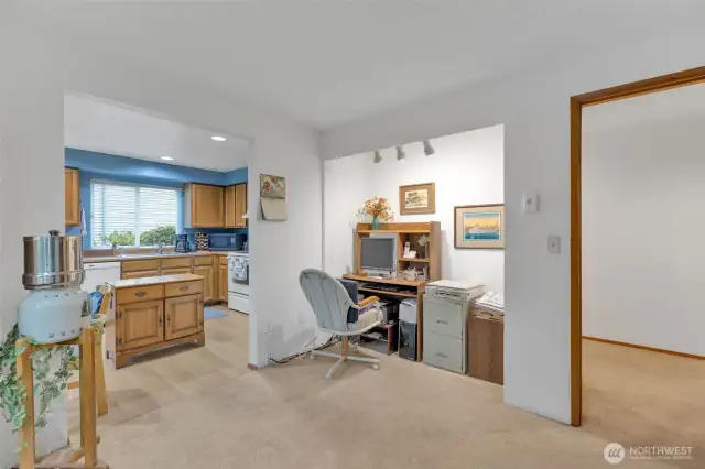 View to kitchen from Study.