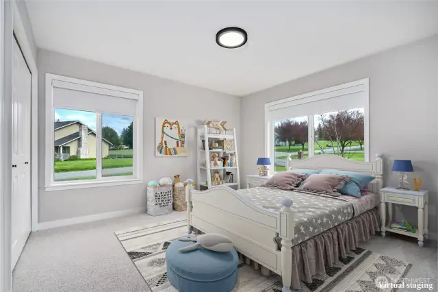 2nd virtually staged bedroom.