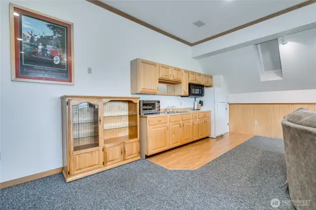 Kitchenette in studio space.