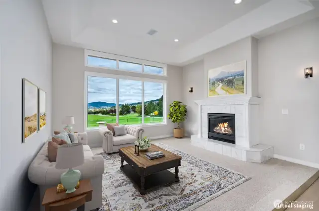 View from virtually staged living room